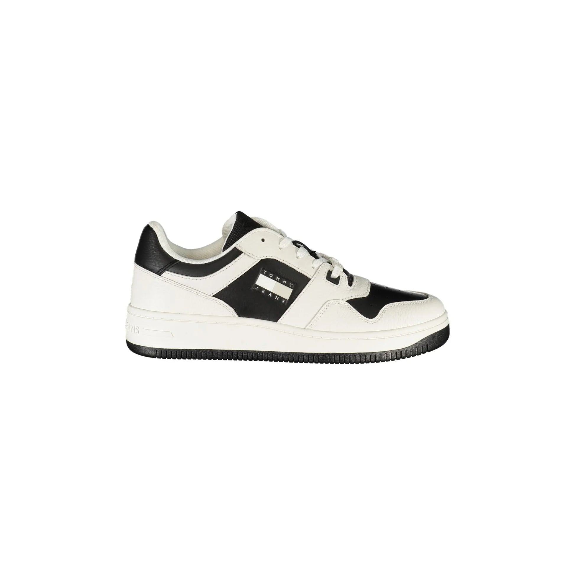 TOMMY HILFIGER Calzatura Sportiva Uomo Bianco con Dettagli Neri e Logo Sneakers - foto prodotto