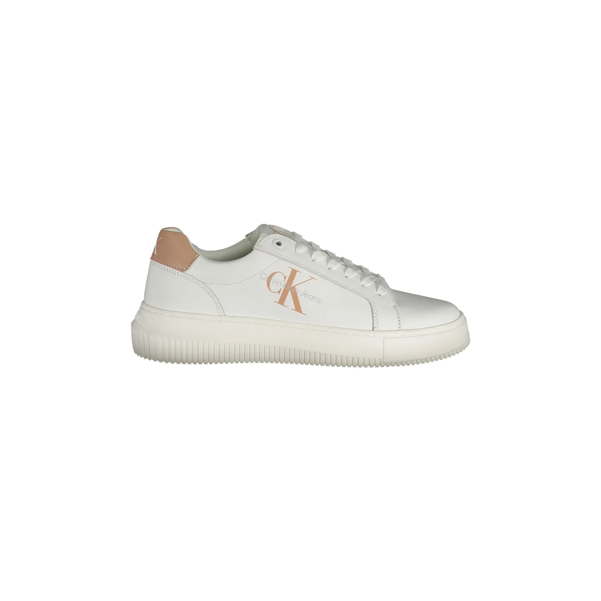 CALVIN KLEIN Scarpe Sportive Donna Bianche con Dettagli Rosa Sneakers Bianco - foto prodotto