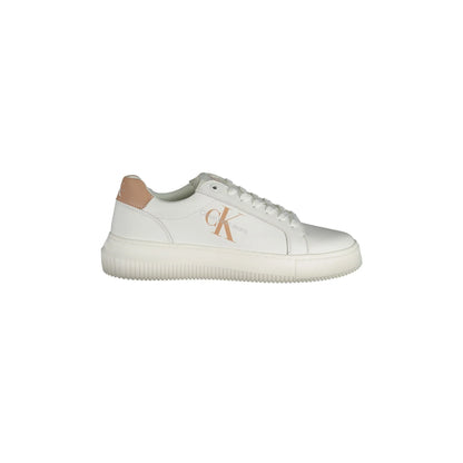 CALVIN KLEIN Scarpe Sportive Donna Bianche con Dettagli Rosa Sneakers Bianco - foto prodotto