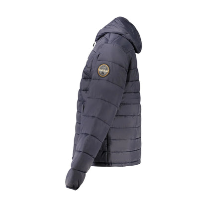 Napapijri Giubbotto Uomo Blu con Cappuccio e Logo Giubbotti e Giacche - vista 3