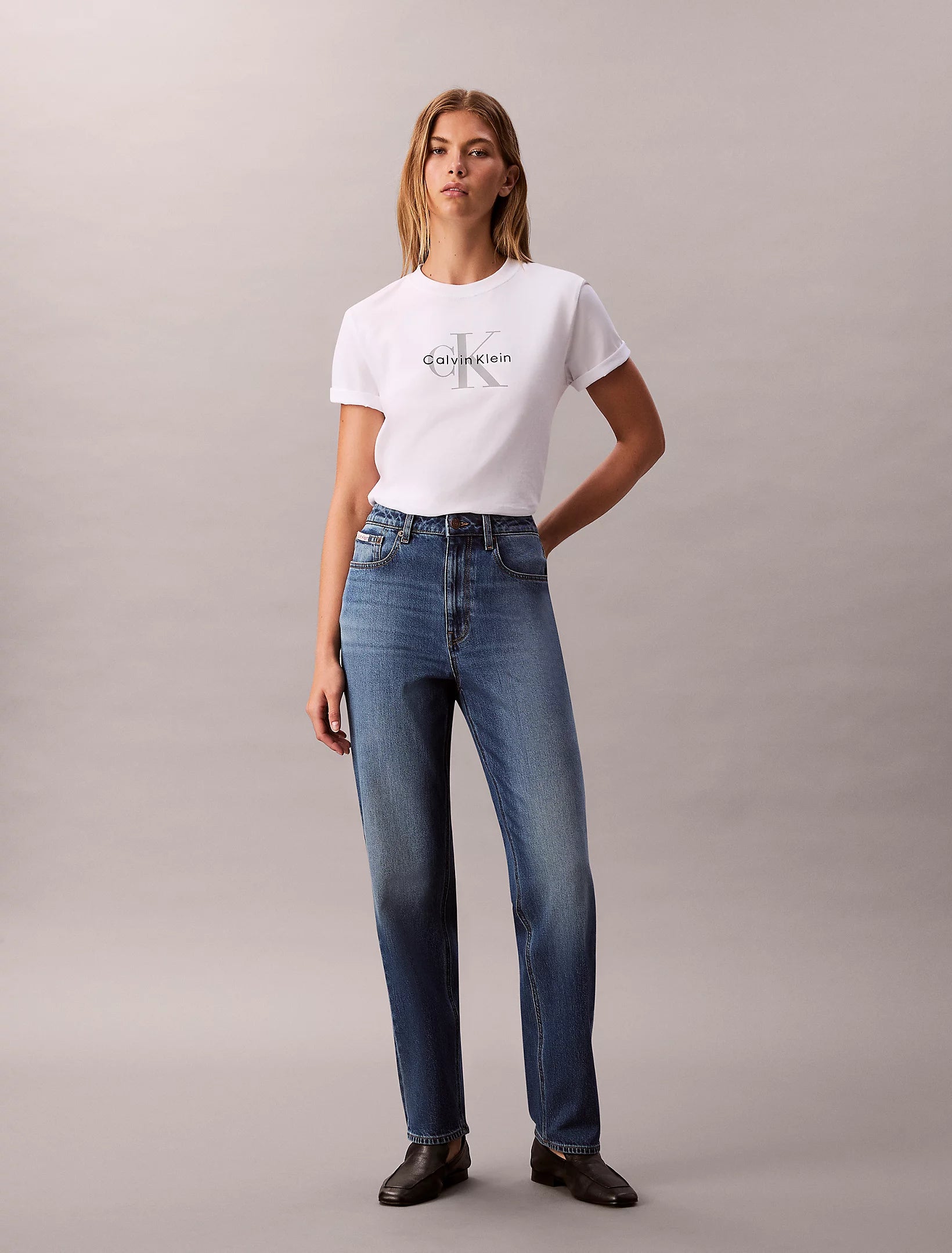 high rise tapered jeans lv047e907gmzk - immagine 1