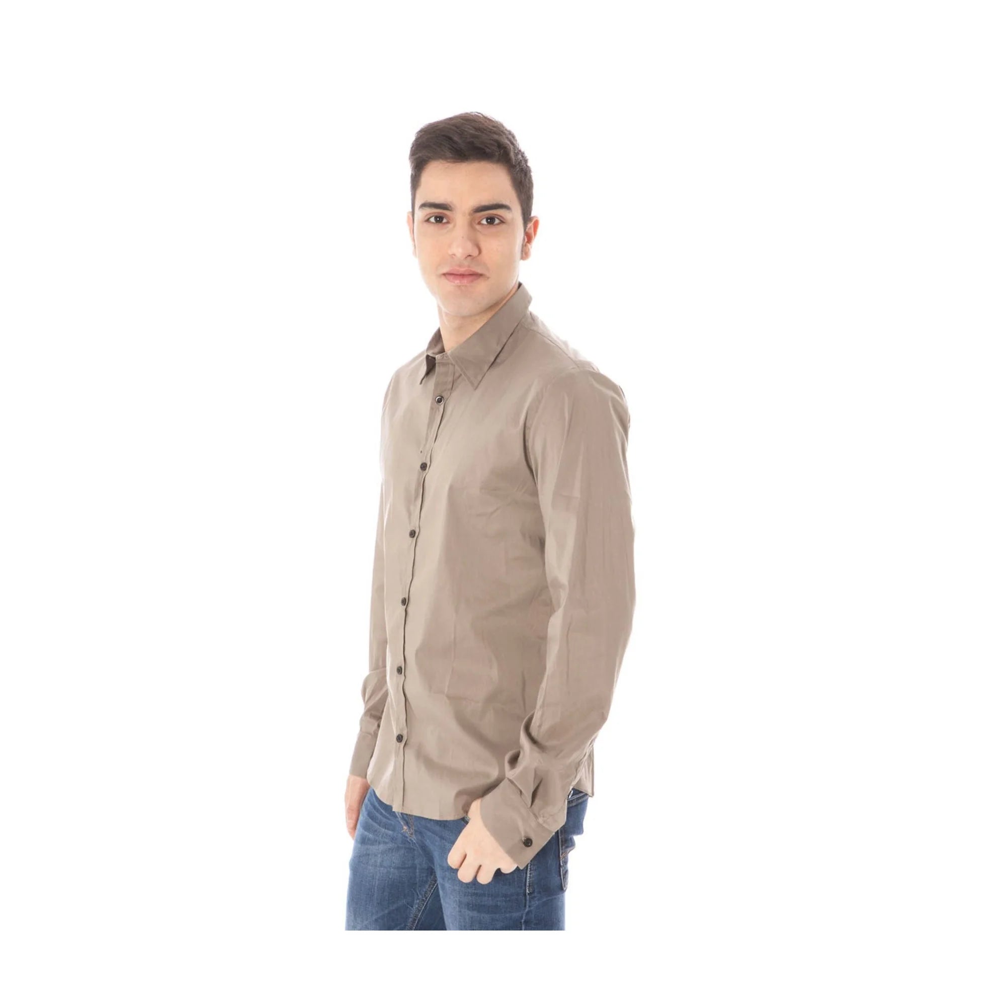 COSTUME NATIONAL CAMICIA MANICHE LUNGHE UOMO VERDE