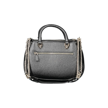 Guess Jeans Borsa a Tracolla Donna Nera Dettagli a Contrasto Borse nero - vista 2