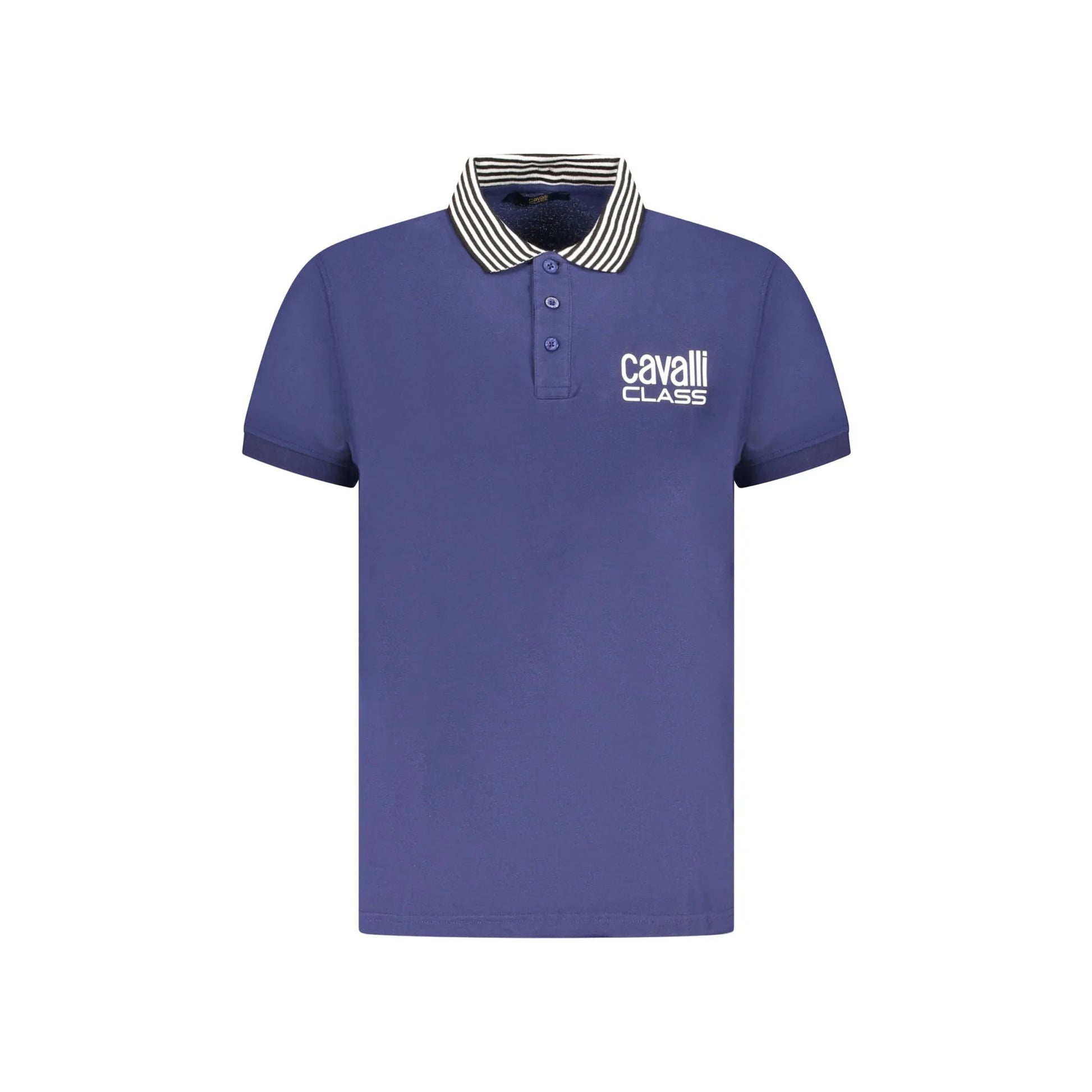 Cavalli Class Polo Maniche Corte Uomo Blu Stampa Logo - foto prodotto