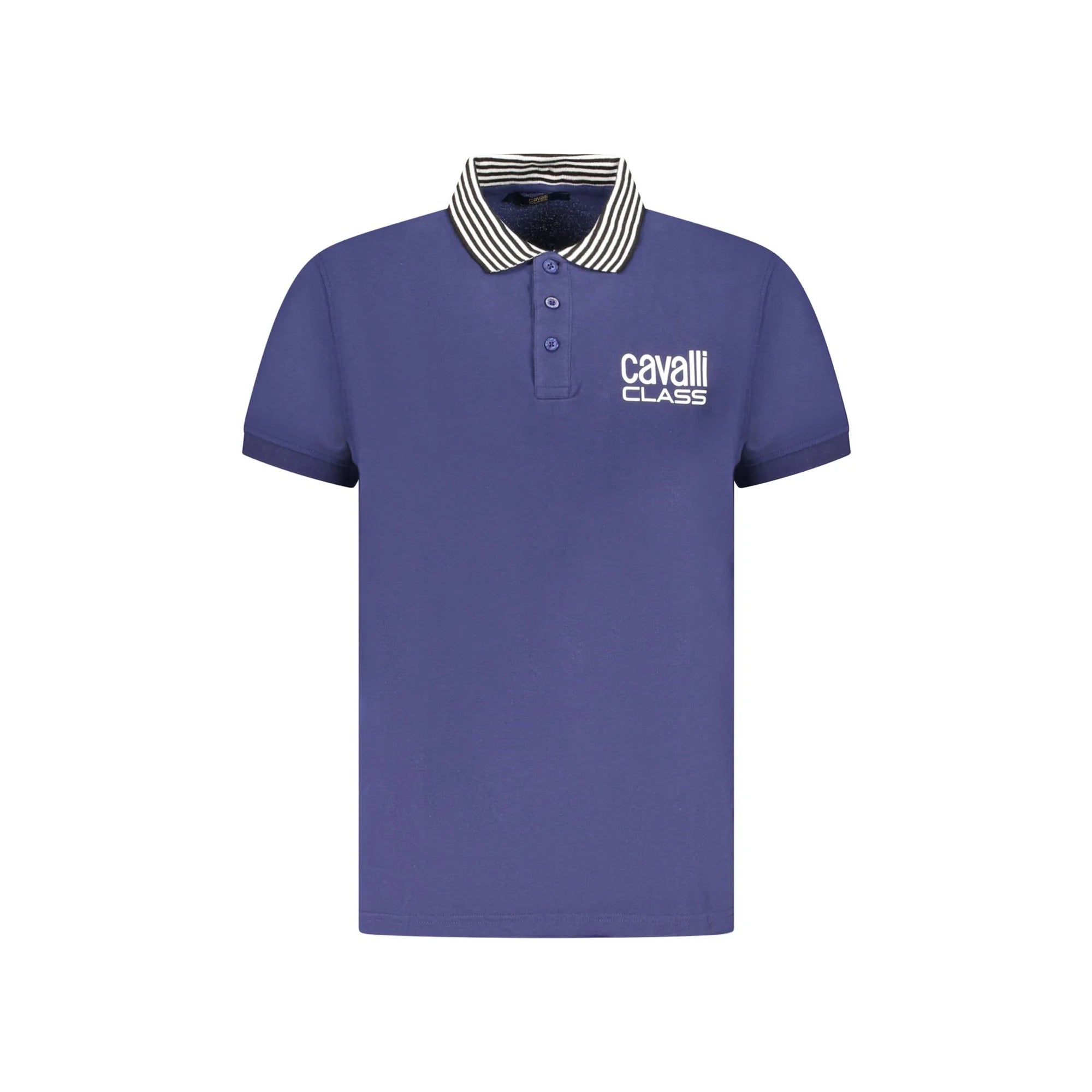 Cavalli Class Polo Maniche Corte Uomo Blu Stampa Logo - foto prodotto