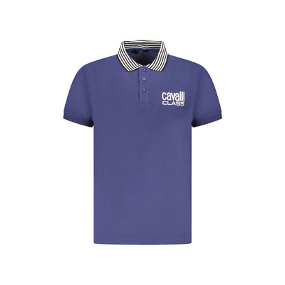 Cavalli Class Polo Maniche Corte Uomo Blu Stampa Logo - foto prodotto