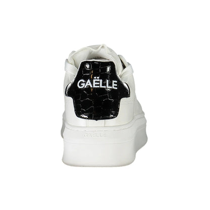GAELLE PARIS Scarpe Sneakers Donna Bianche con Lacci a Contrasto bianco - vista 3
