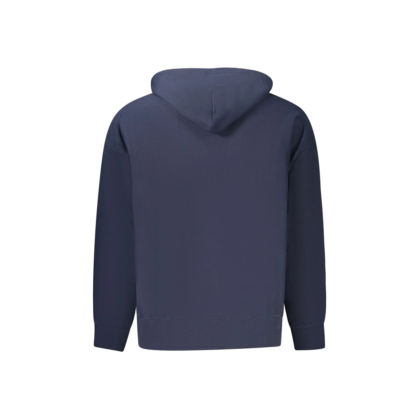 Calvin Klein Felpa Uomo Blu Cappuccio Garzata Tascone Ricamo Felpe - vista 2