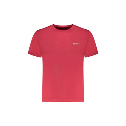 Pepe Jeans T-Shirt Maniche Corte Uomo Rossa Stampa Logo Rosso - foto prodotto