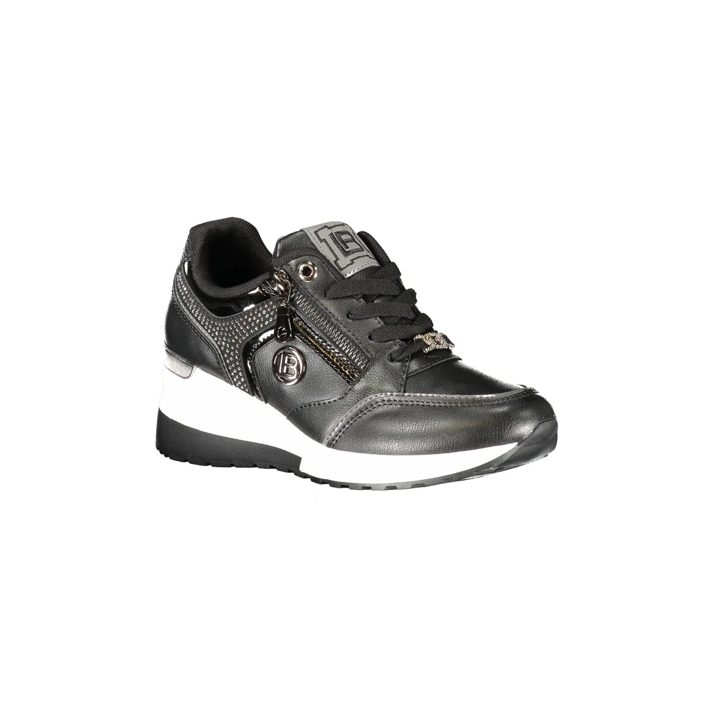 LAURA BIAGIOTTI Sneakers Donna Nere con Lacci, Zip e Plateau 5 cm nero - vista 2