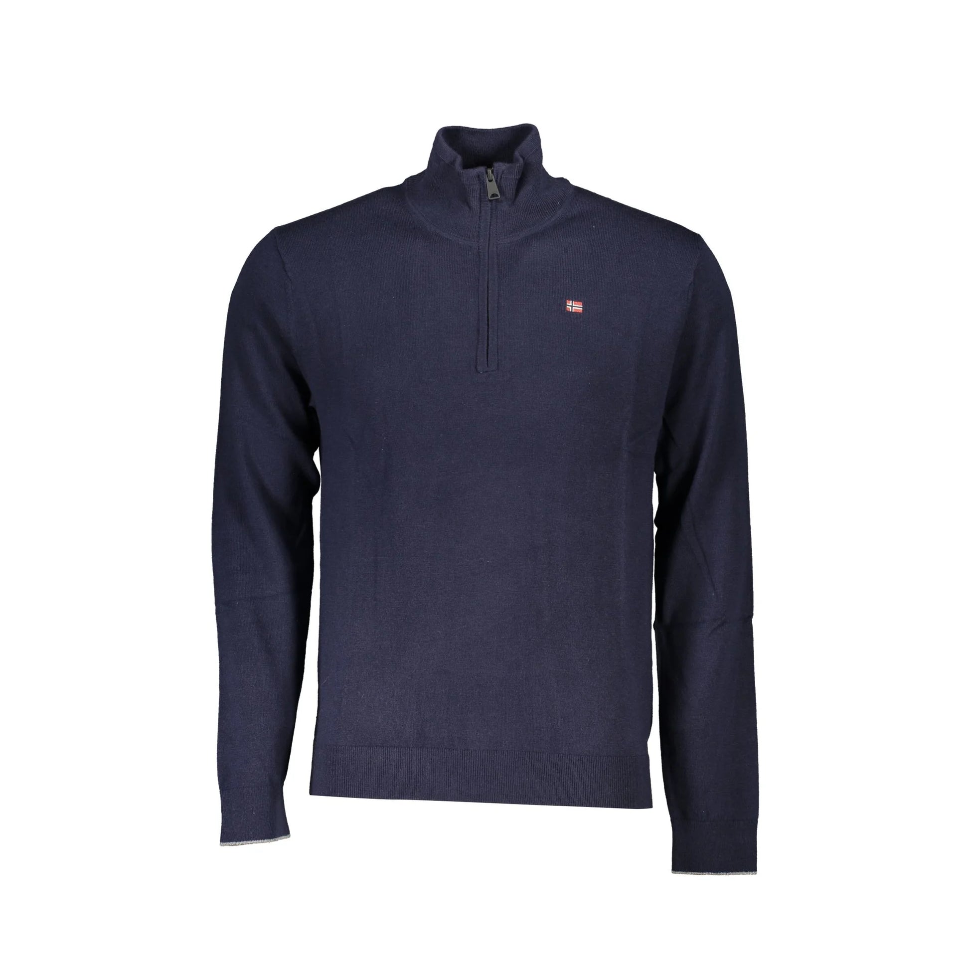 Napapijri Maglione Uomo Blu Mezza Zip Maniche Lunghe Maglie - foto prodotto