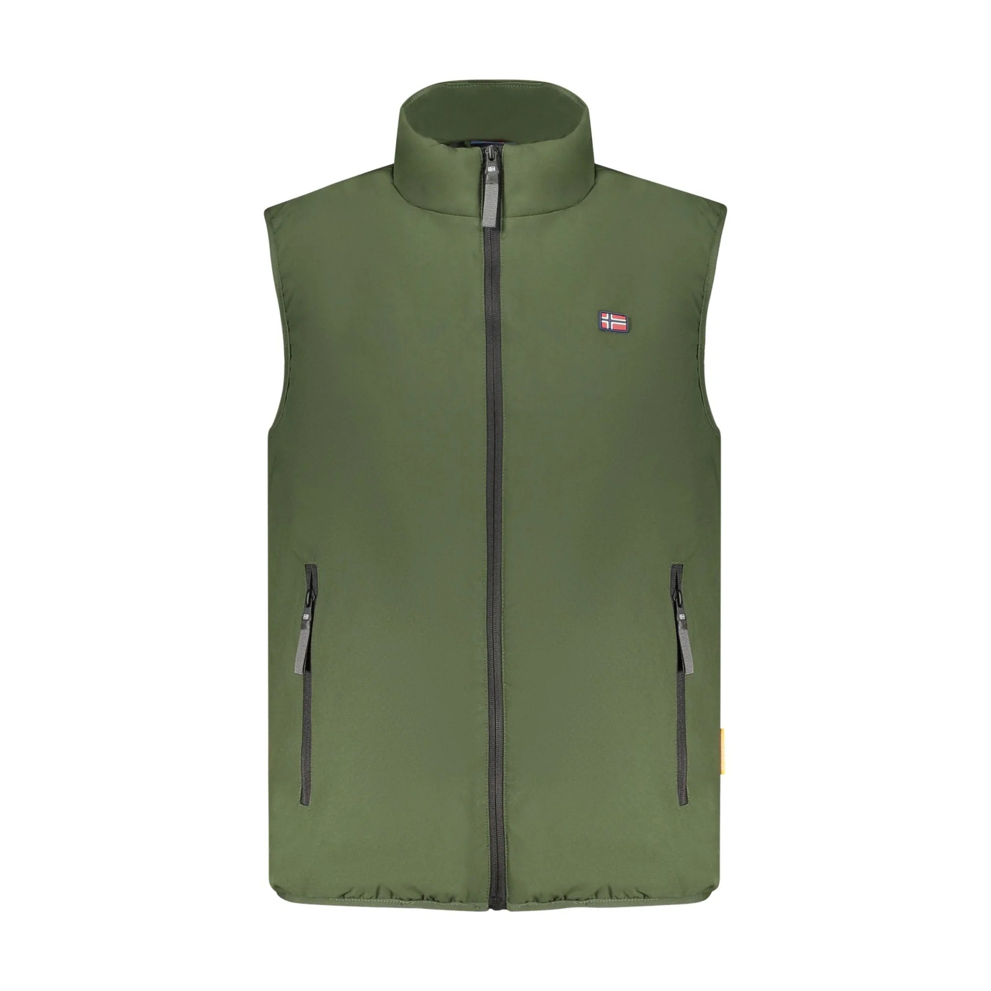 Norway 1963 Smanicato Uomo Verde Interno Pile Zip Logo Giubbotti e Giacche - foto prodotto