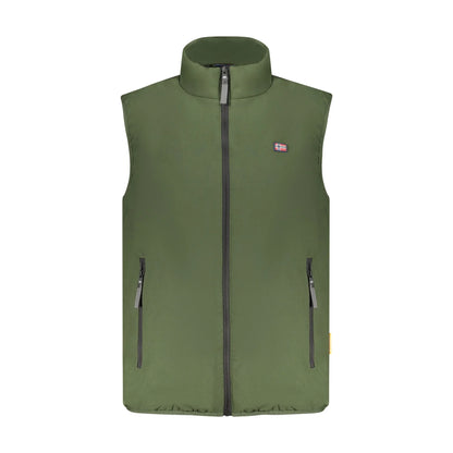 Norway 1963 Smanicato Uomo Verde Interno Pile Zip Logo Giubbotti e Giacche - foto prodotto