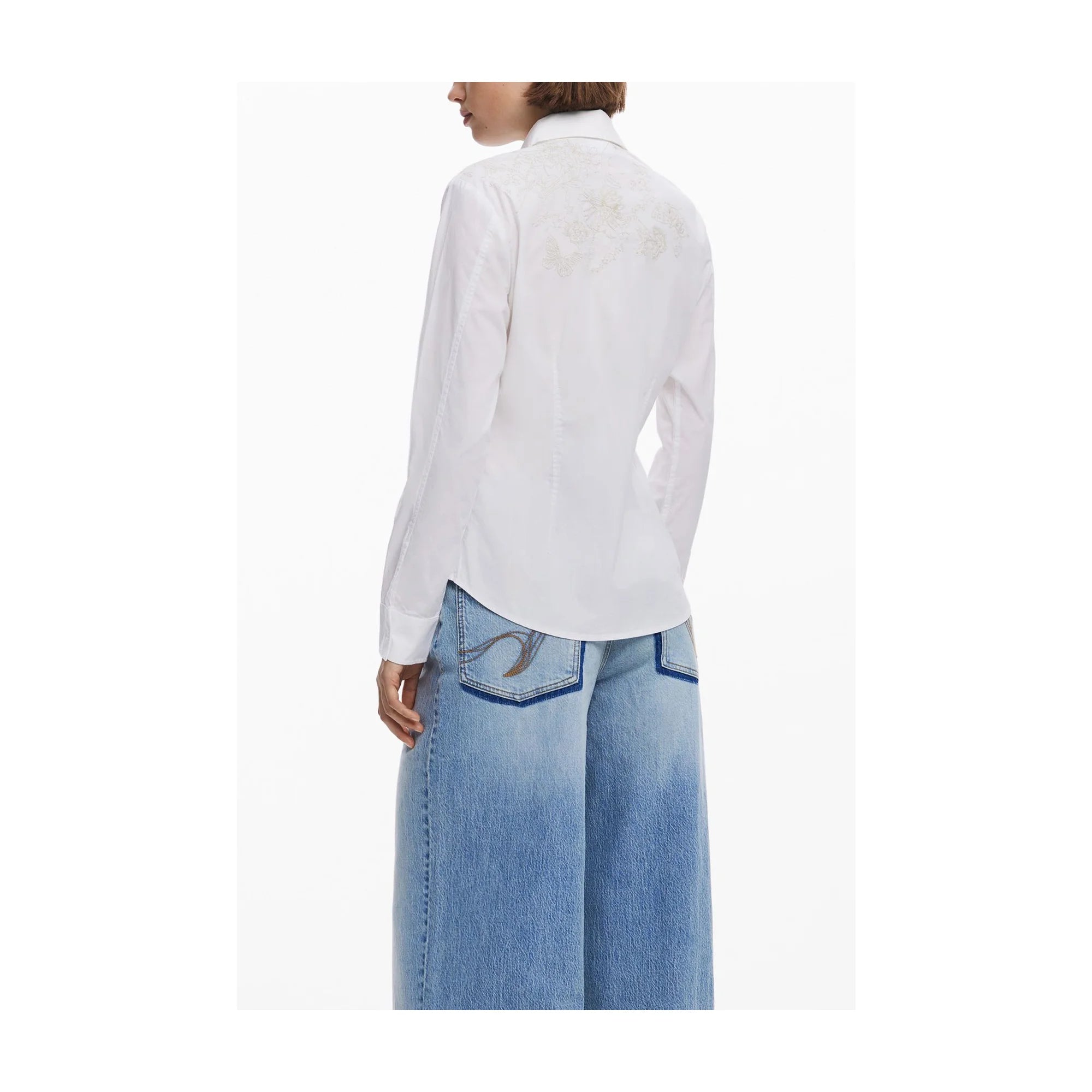 DESIGUAL CAMICIA MANICHE LUNGHE DONNA BIANCO