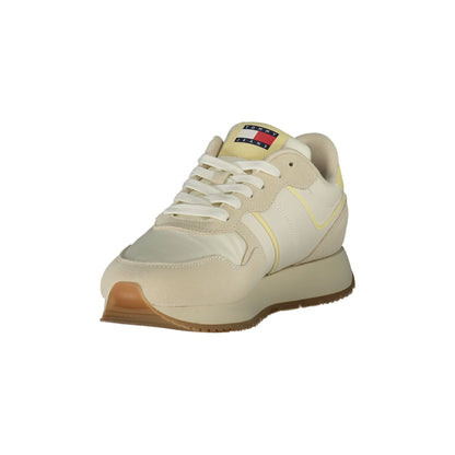 TOMMY HILFIGER Calzatura Sportiva Donna Beige con Plantare Removibile e Stampa Sneakers - vista 3