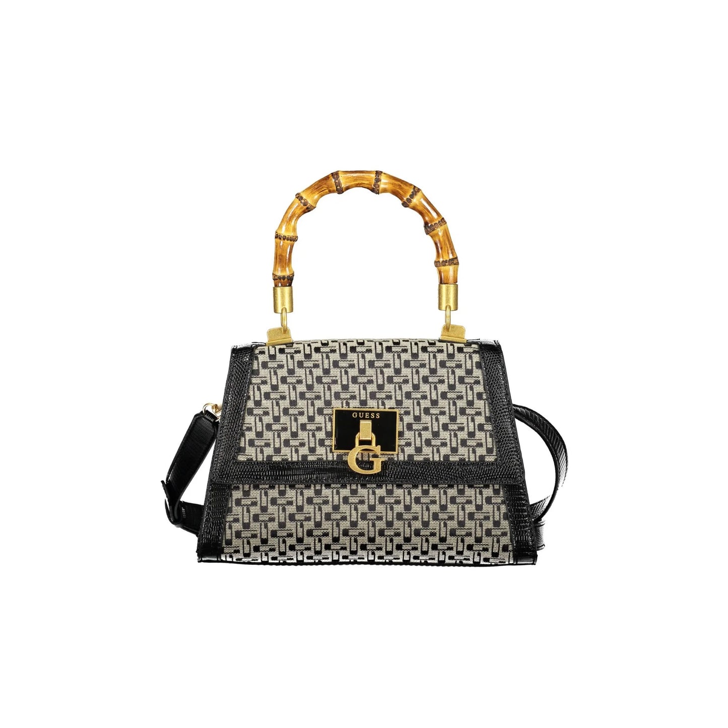 GUESS JEANS Borsa Donna a Spalla Nera con Tracolla e Logo Borse Nero - foto prodotto