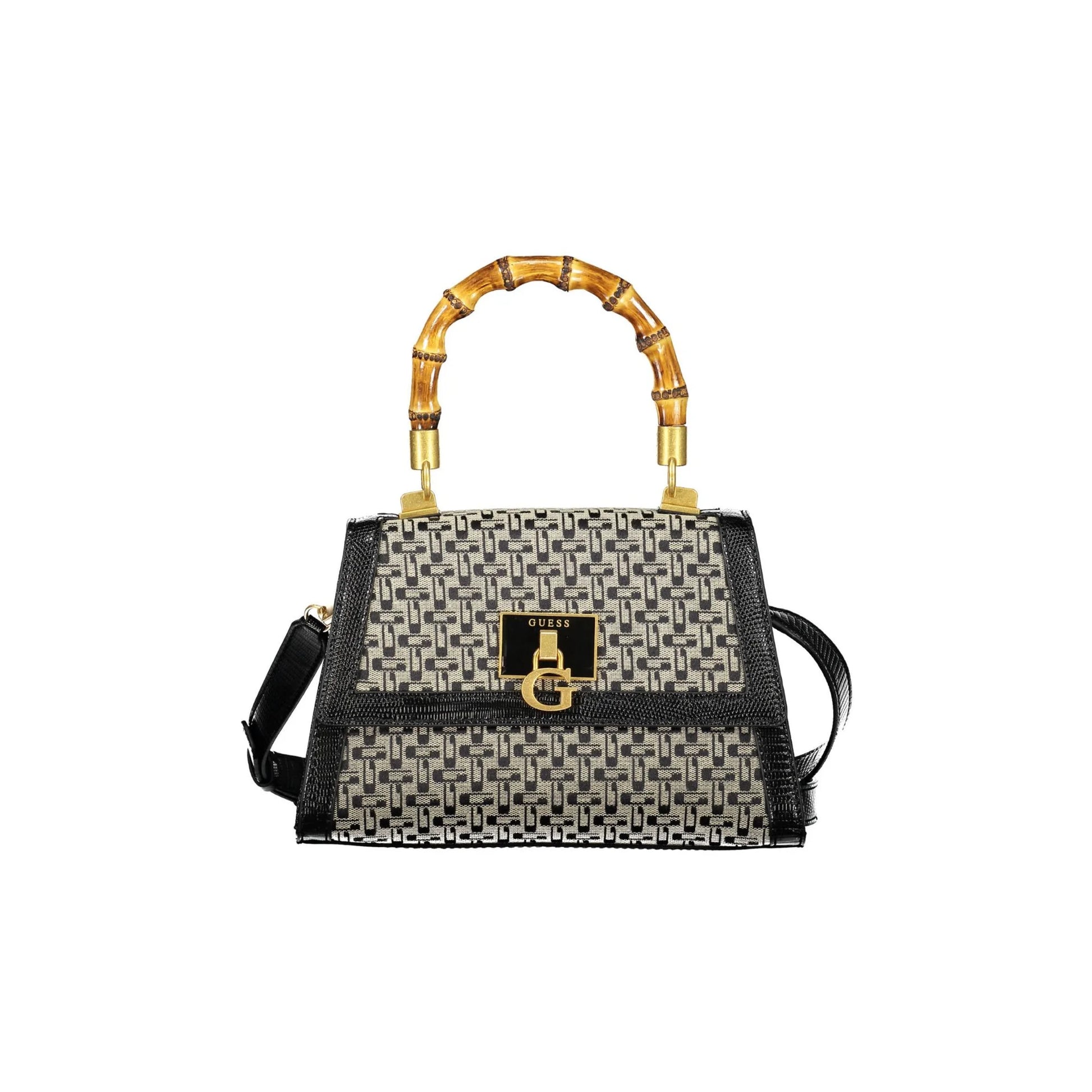 GUESS JEANS Borsa Donna a Spalla Nera con Tracolla e Logo Borse Nero - foto prodotto