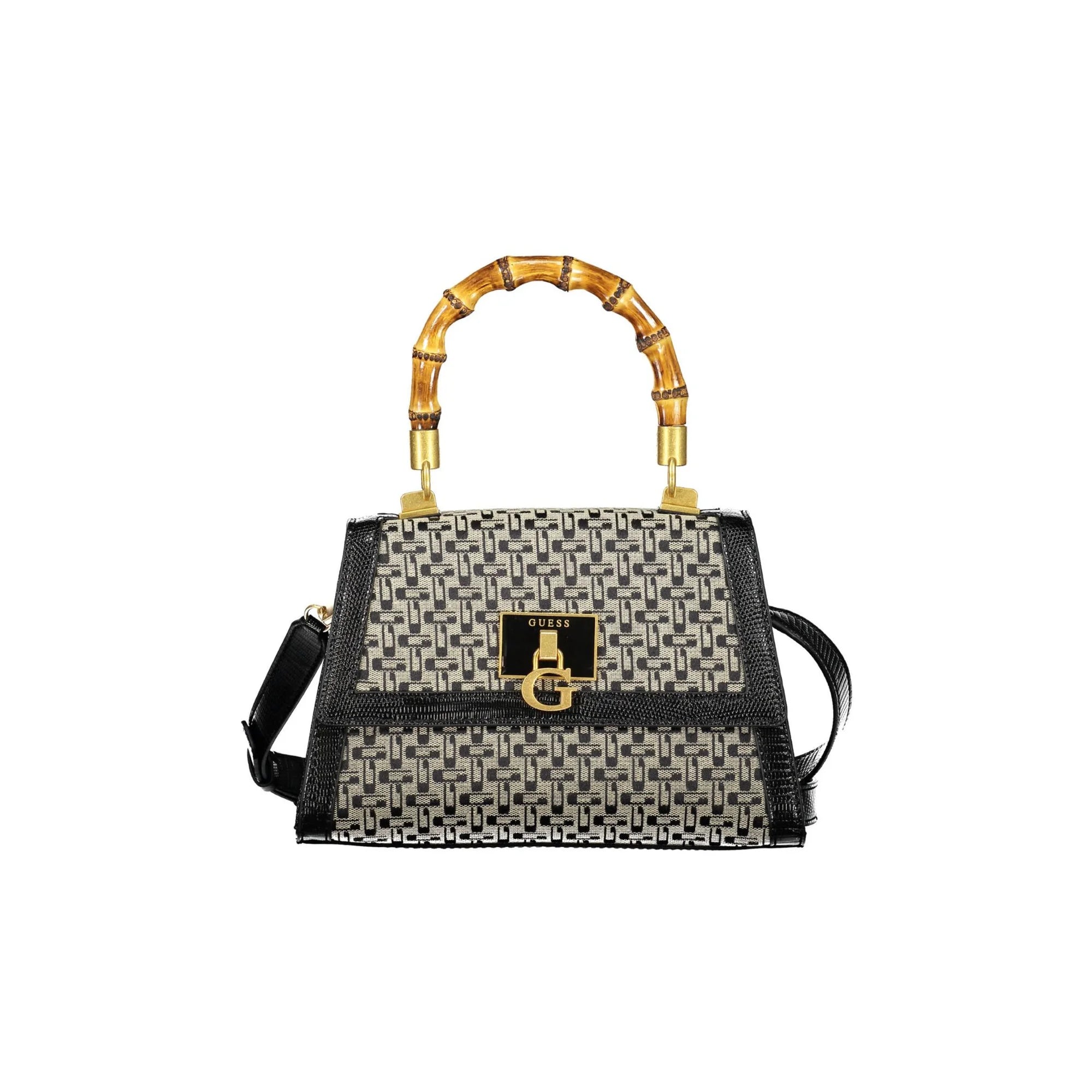 GUESS JEANS Borsa Donna a Spalla Nera con Tracolla e Logo Borse Nero - foto prodotto