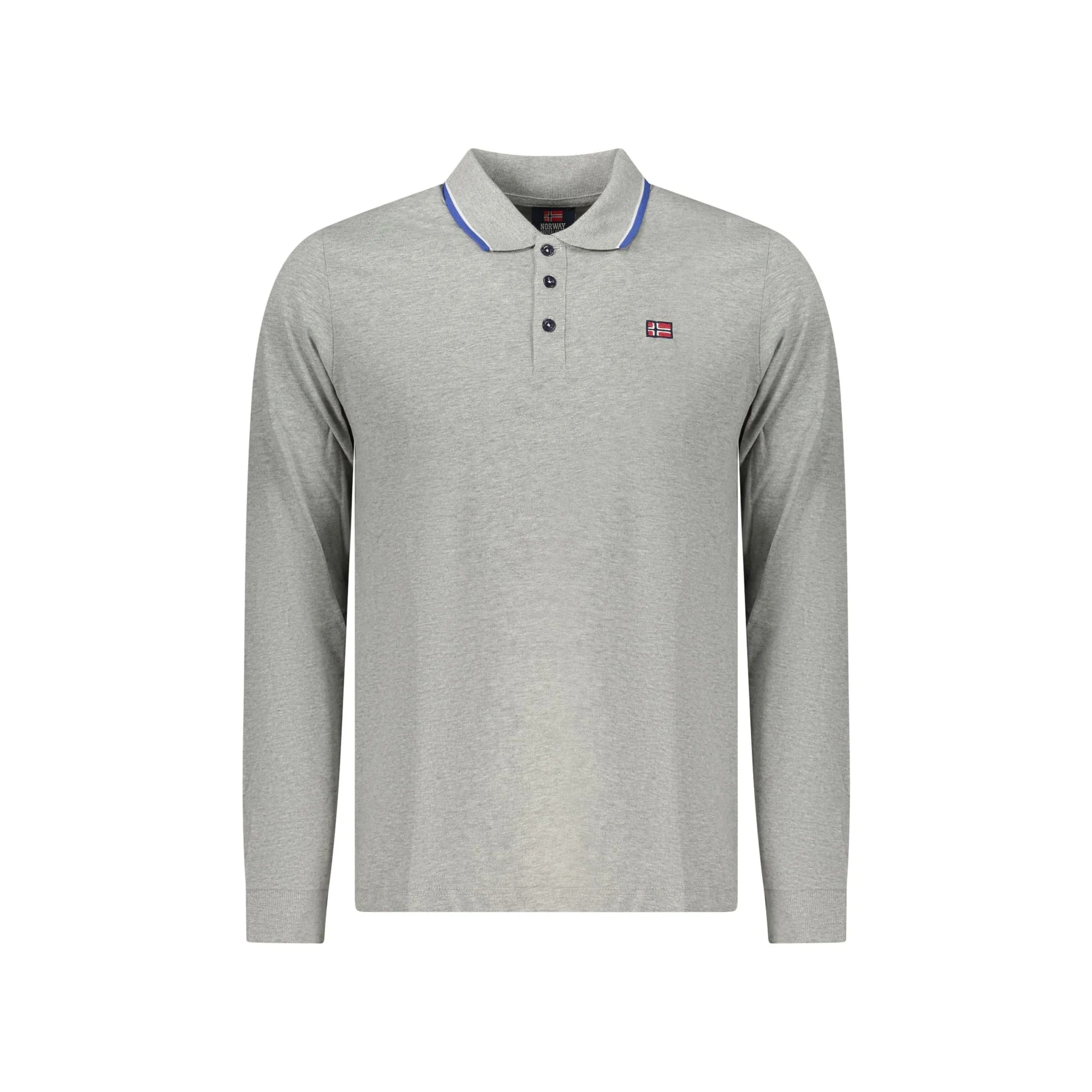 NORWAY 1963 POLO MANICHE LUNGHE UOMO GRIGIO
