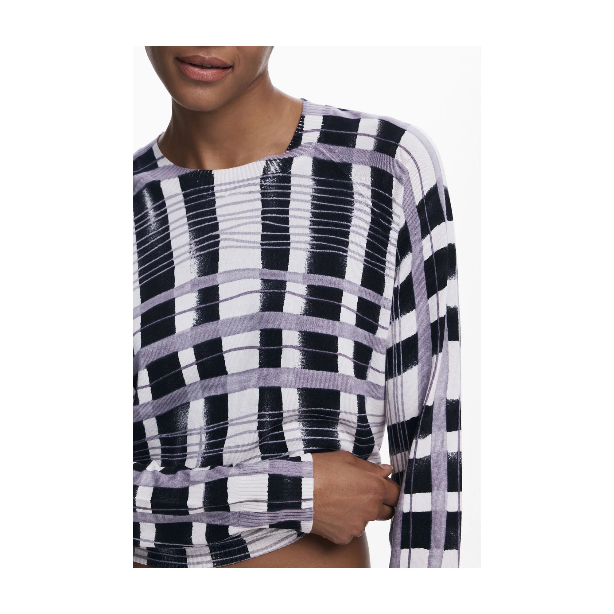 DESIGUAL MAGLIA DONNA BIANCO