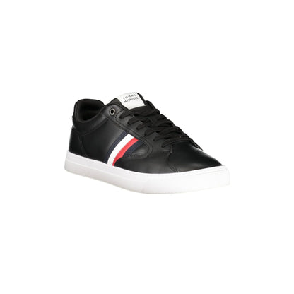 TOMMY HILFIGER Sneakers Uomo Nere con Lacci e Dettagli a Contrasto nero - vista 2
