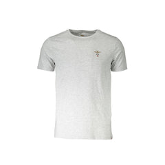 Aeronautica Militare T-Shirt Uomo Grigio Maniche Corte Ricamo Logo