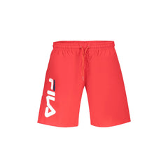Fila Roupa de Banho Masculina Vermelha Estampa Logo