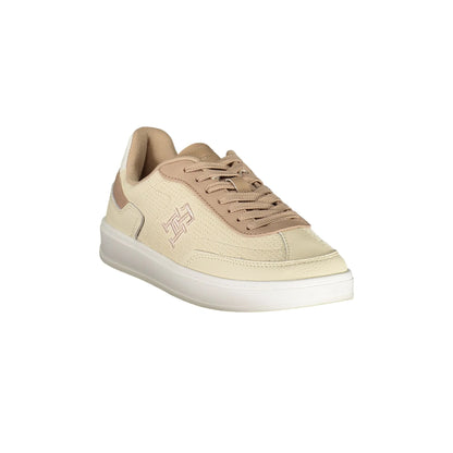 TOMMY HILFIGER Scarpe Sneakers Donna Beige con Ricamo e Plantare Removibile - vista 2
