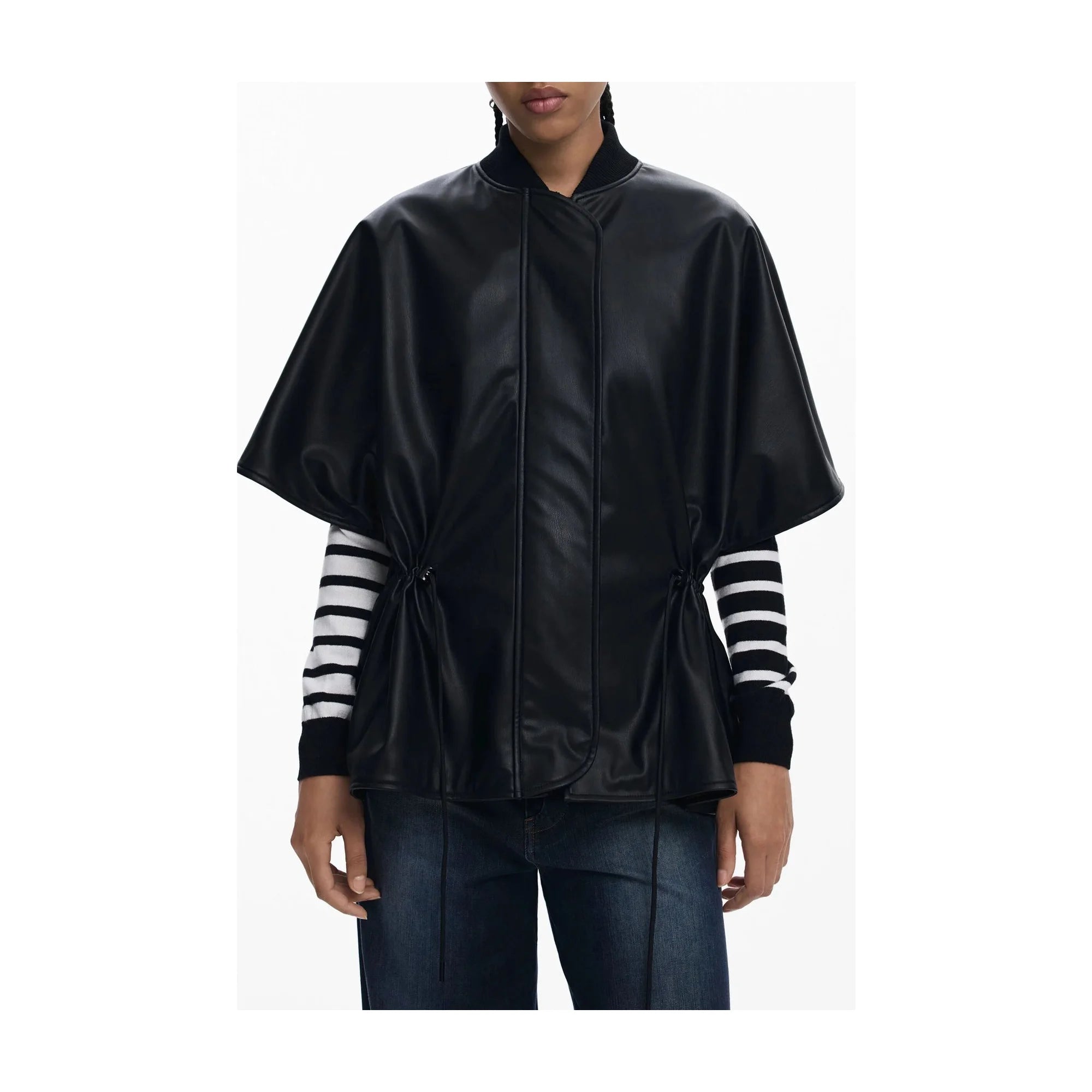 DESIGUAL PONCHO DONNA NERO