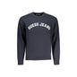 Guess Jeans Maglia Uomo Blu Girocollo Maniche Lunghe Logo Maglie - foto prodotto