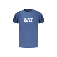 Rifle T-Shirt Μανίκια Κοντά Ανδρική Μπλε Εκτύπωση