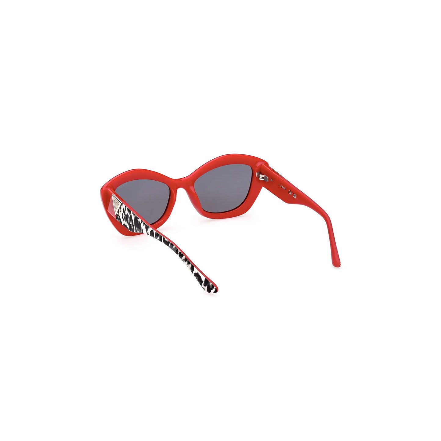 Guess Jeans Occhiali da Sole Donna Rosso Lente a Goccia Logo - vista 3