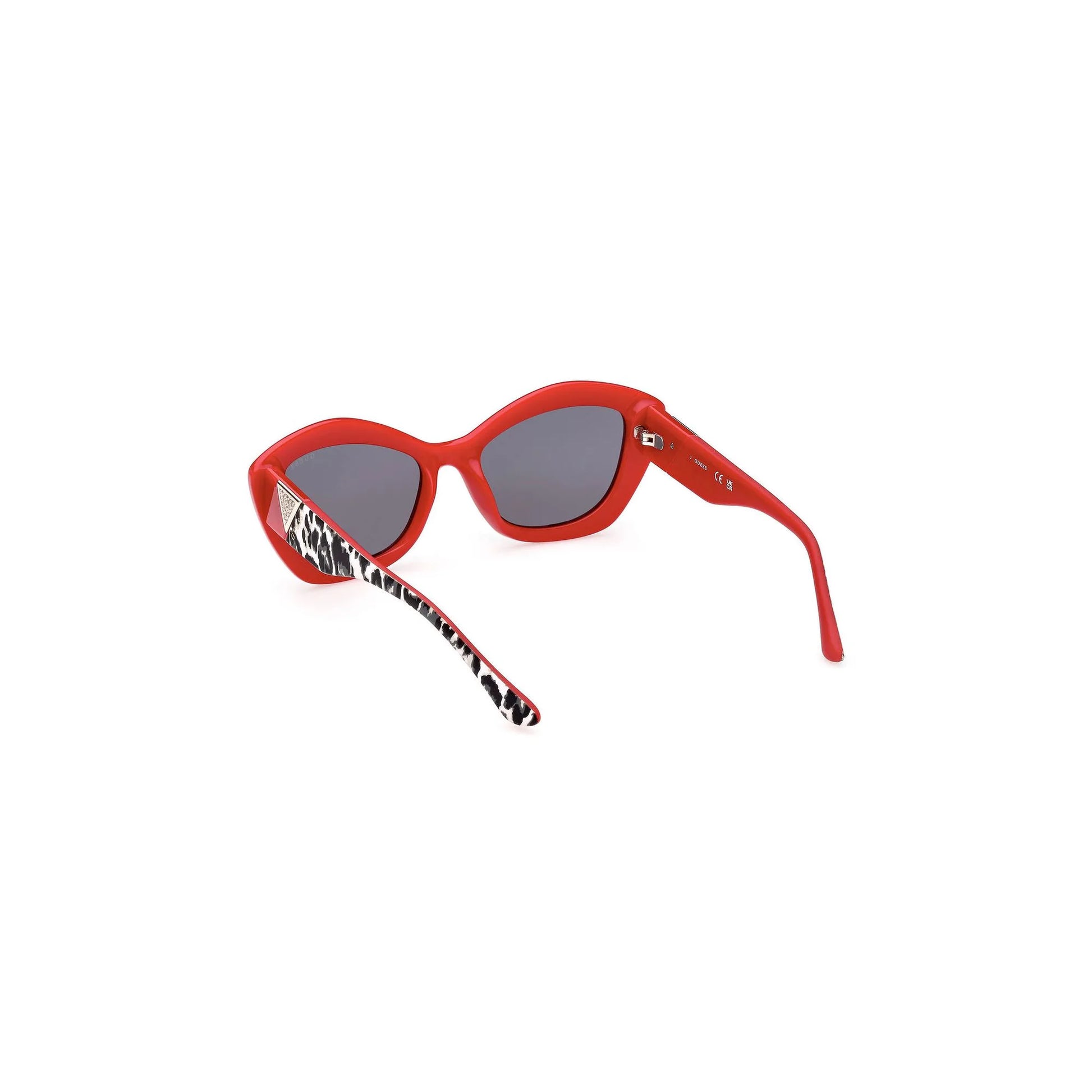 Guess Jeans Occhiali da Sole Donna Rosso Lente a Goccia Logo - vista 3