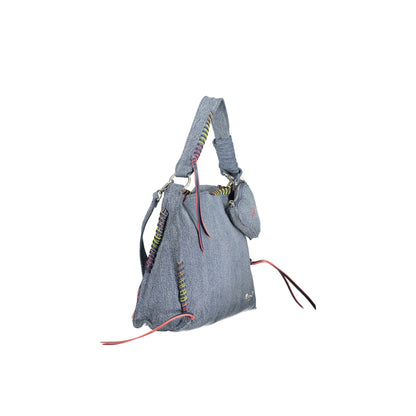 Desigual Borsa a Tracolla Donna Azzurra Logo Borse azzurro - vista 3