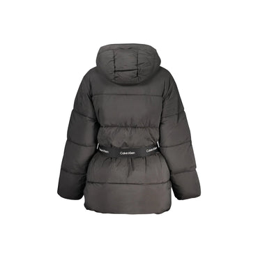 Calvin Klein Giubbotto Donna Cappuccio Zip Tasche Water Repellent Logo Giubbotti e Giacche - vista 2