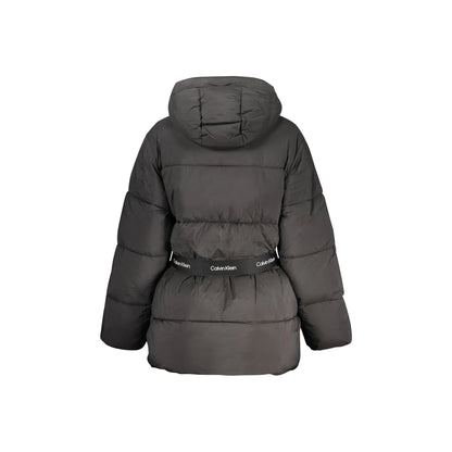 Calvin Klein Giubbotto Donna Cappuccio Zip Tasche Water Repellent Logo Giubbotti e Giacche - vista 2