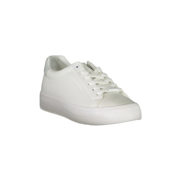 CALVIN KLEIN Scarpe Sportive Donna Bianche in Pelle con Lacci Sneakers bianco - vista 2