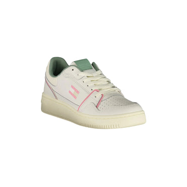 TOMMY HILFIGER Sneakers Donna Bianche con Lacci e Dettagli Verde e Rosa bianco - vista 2