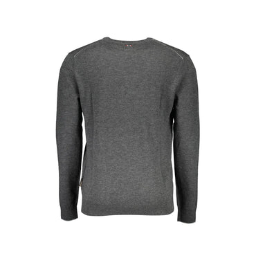 Napapijri Maglione Uomo Grigio Girocollo Maniche Lunghe Maglie - vista 2