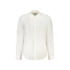 Timberland Camicia Maniche Lunghe Uomo Bianca Ricamo