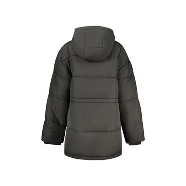 Fila Giubbotto Donna Nero Lungo con Cappuccio Water Repellent Logo Giubbotti e Giacche - vista 2