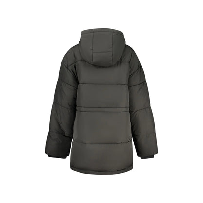 Fila Giubbotto Donna Nero Lungo con Cappuccio Water Repellent Logo Giubbotti e Giacche - vista 2