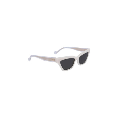 Liu Jo Occhiali da Sole Donna Bianchi Lente Rettangolare Logo bianco - vista 3