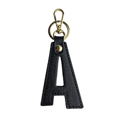 Portachiavi Lettera Donna e Uomo, In Vera Pelle Saffiano, Made in Italy Parubi Accessori - foto prodotto