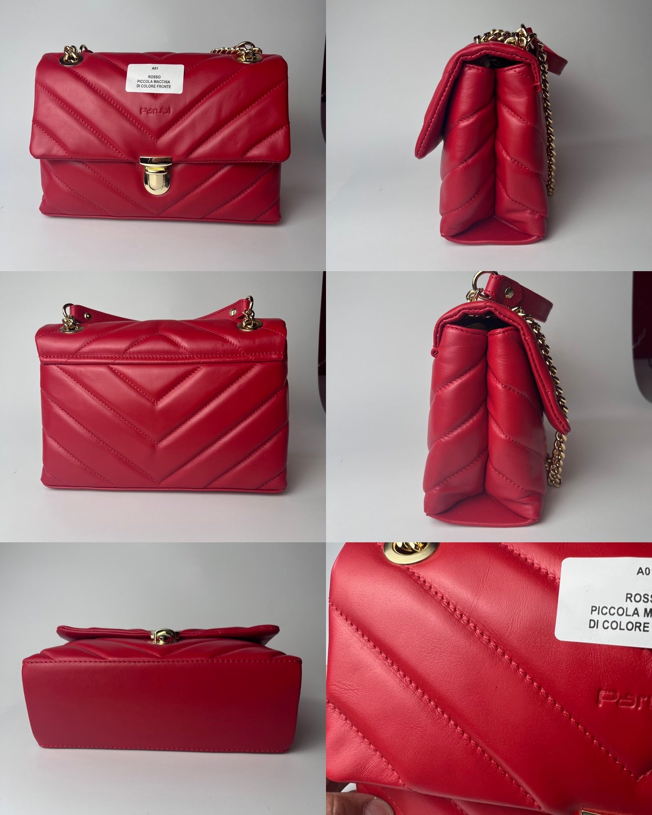 Borsa Donna a Tracolla e Spalla - Outlet con Piccoli Difetti - Modello Elda Parubi Borse Rosso - vista 13