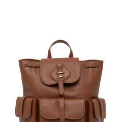 Coccinelle Zaino Pelle Donna Marrone Logo
