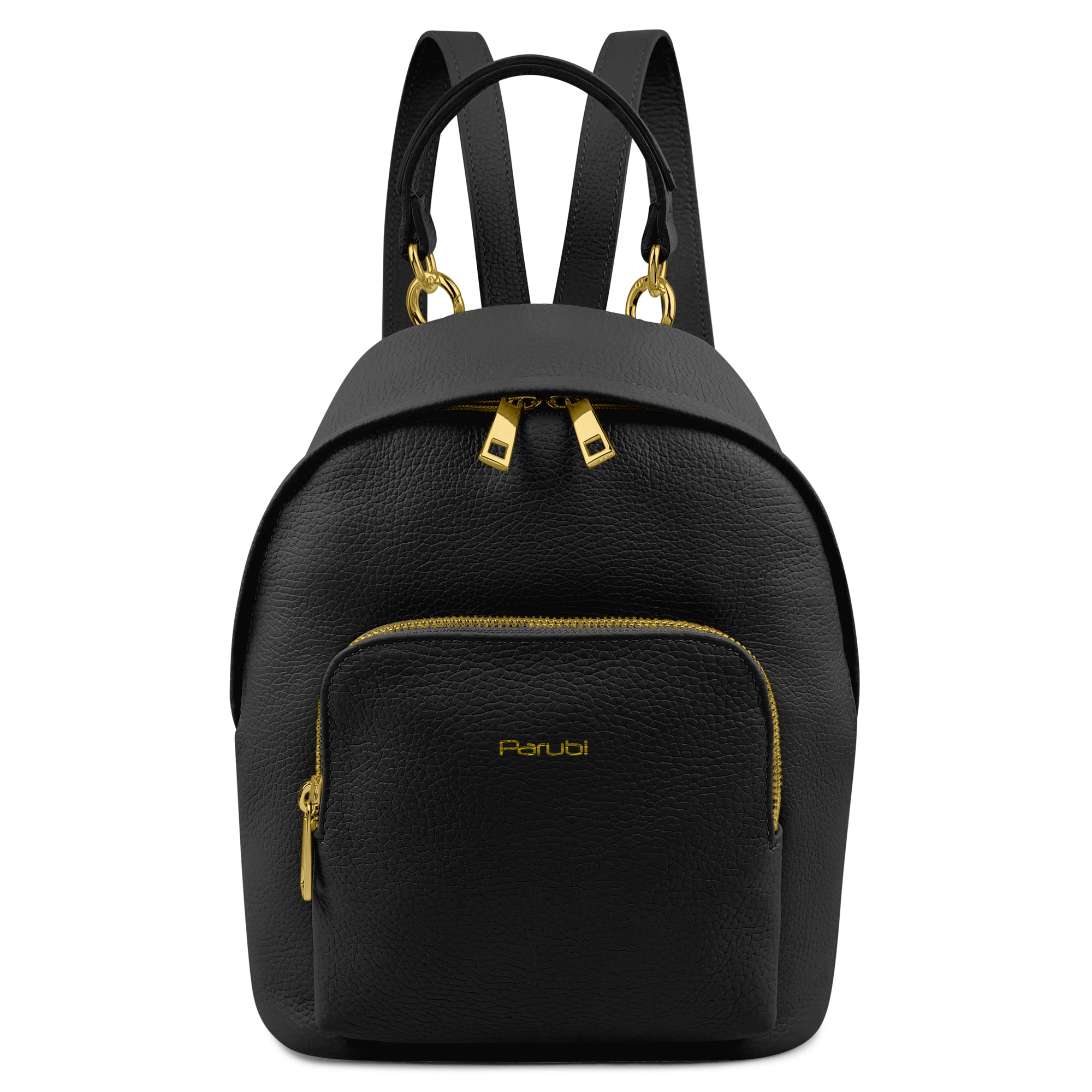 Zaino Donna, In Vera Pelle, Made in Italy, Modello Ines Parubi Nero - vista 37