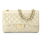 Borsa Donna a Spalla e Tracolla, In Vera Pelle Trapuntata, Made in Italy, Modello Charlotte Parubi Borse Beige - vista 9