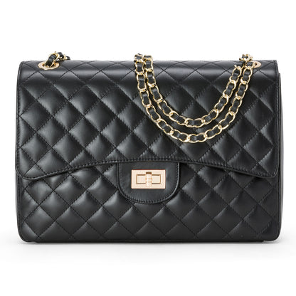 Borsa Donna a Spalla e Tracolla, In Vera Pelle Trapuntata, Made in Italy, Modello Vivienne Parubi Borse Nero - vista 9