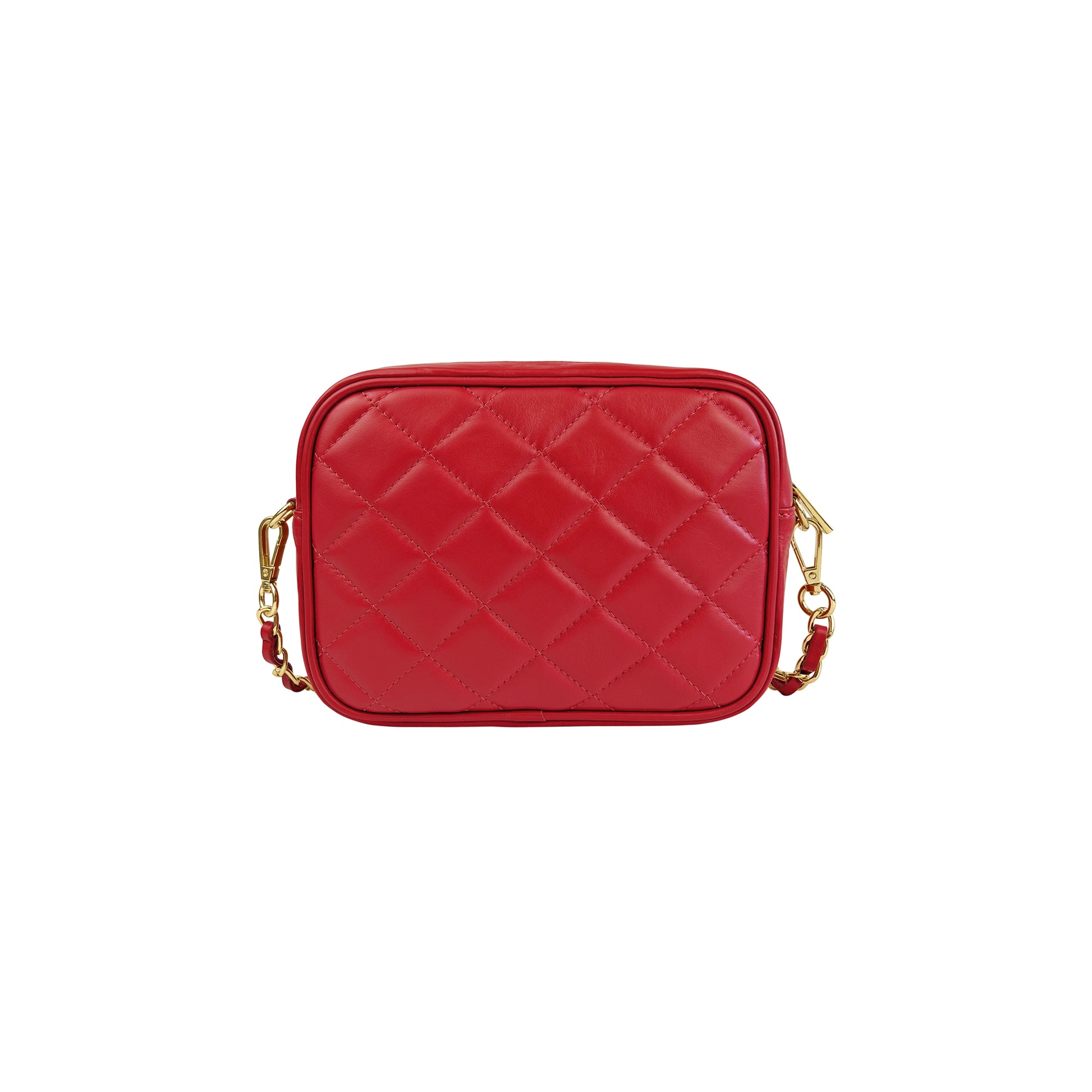 Borsa Donna a Tracolla Trapuntata Rossa, In Vera Pelle, Made in Italy, Nora Parubi Borse rosso - vista 4
